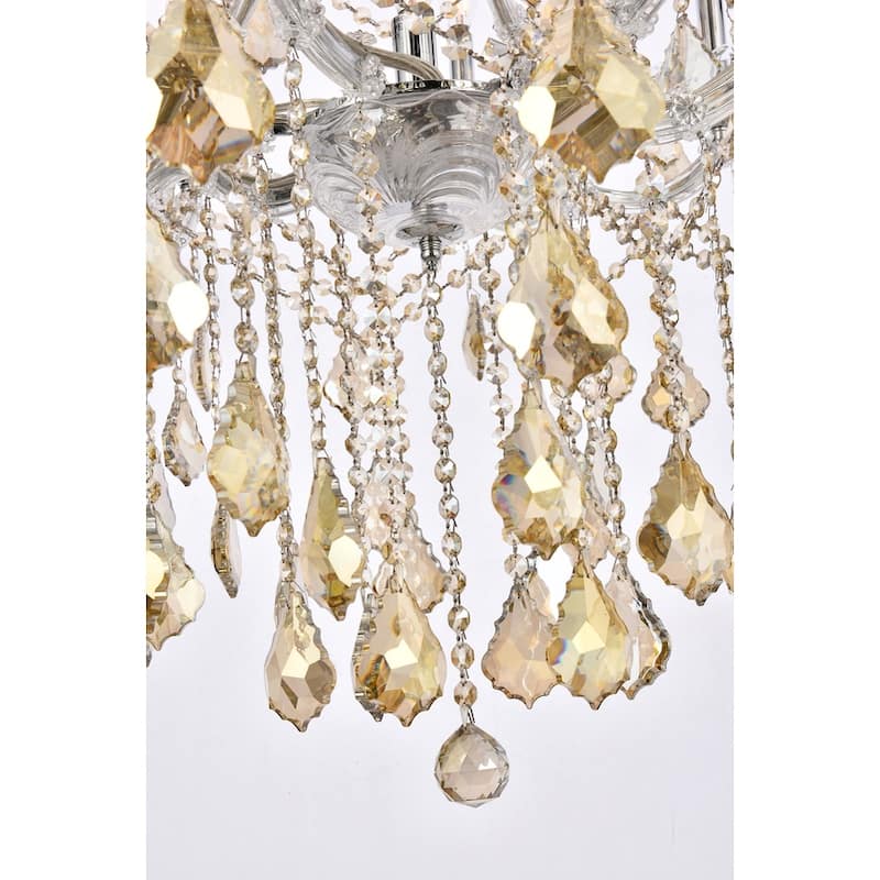Fleur Illumination Collection Chandelier D:38in H:52in Lt:28 Chrome Finish