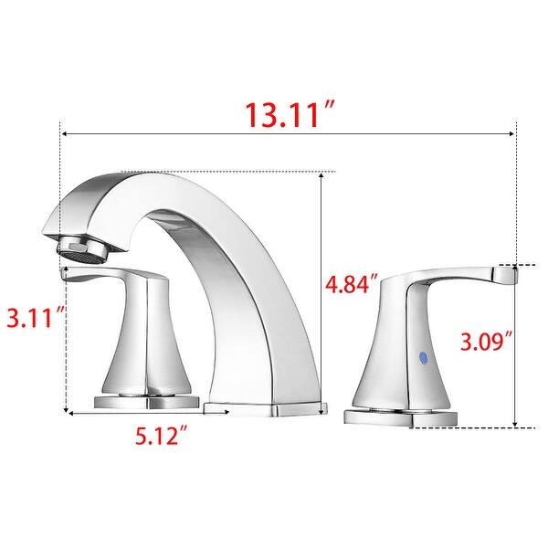 Widespread 2 Handles Bathroom Faucet with Pop Up Sink Drain Bed Bath