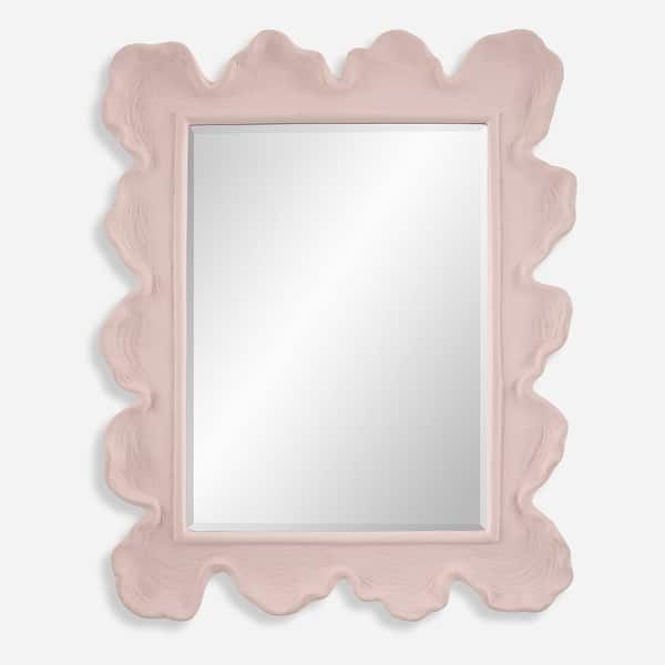 slide 2 of 6, Uttermost 09955 Sea 27-1/8"W x 34-1/4"H Rectangular Beveled Accent Pink