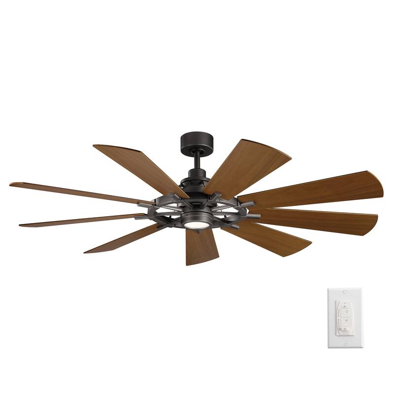 Gentry 65-inch LED Ceiling Fan (3-finish options) - Iron