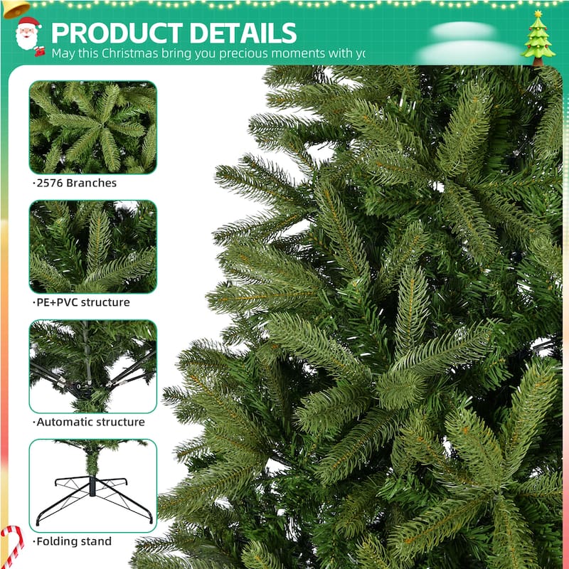 GDFStudio - Olivia Guide to a Grand 9ft Christmas Tree - Green
