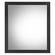 preview thumbnail 1 of 3, 32 Inch Wall Mirror, Sleek Rectangular Portrait Wood Frame, Black - Brown