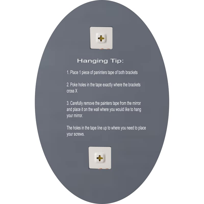 Frameless Oval Scallop Beveled Mirror - Clear - 23.6" x 31.5"