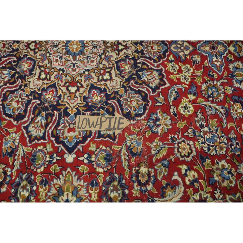 Hand Knotted Oriental 100% Wool Carpet Traditional Floral Red Najafabad Area Rug - 10' 5'' X 6' 8''