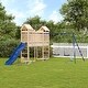 preview thumbnail 11 of 16, vidaXL Swing Set Outdoor Backyard Wooden Playground Equipment for Kids Age 3-8 181.5" x 126" x 93.7" Pine