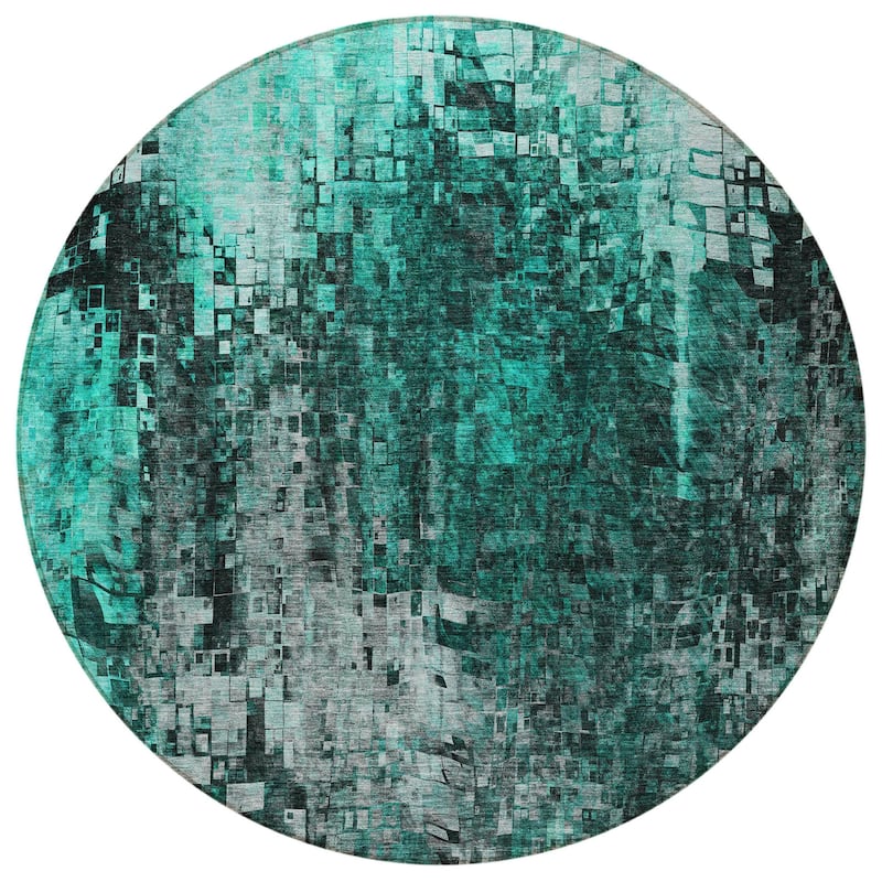 HomeRoots Abstract Transitional Rectangle Outdoor Rug
