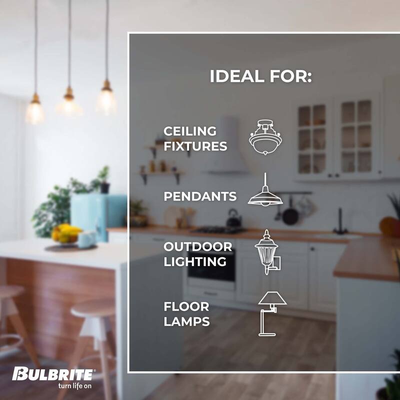 Bulbrite Pack of (2) 4 Watt Dimmable Antique Nostalgic Curved Filament LED Bulb