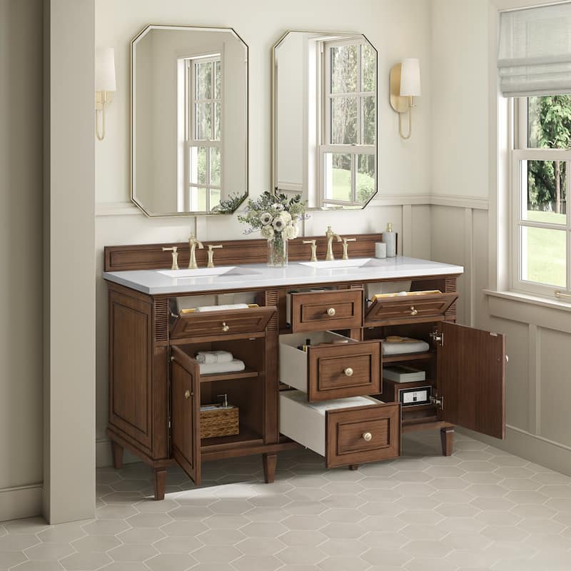 James Martin Vanities 424-V60D-3WZ Lorelai 60" Double Basin Wood