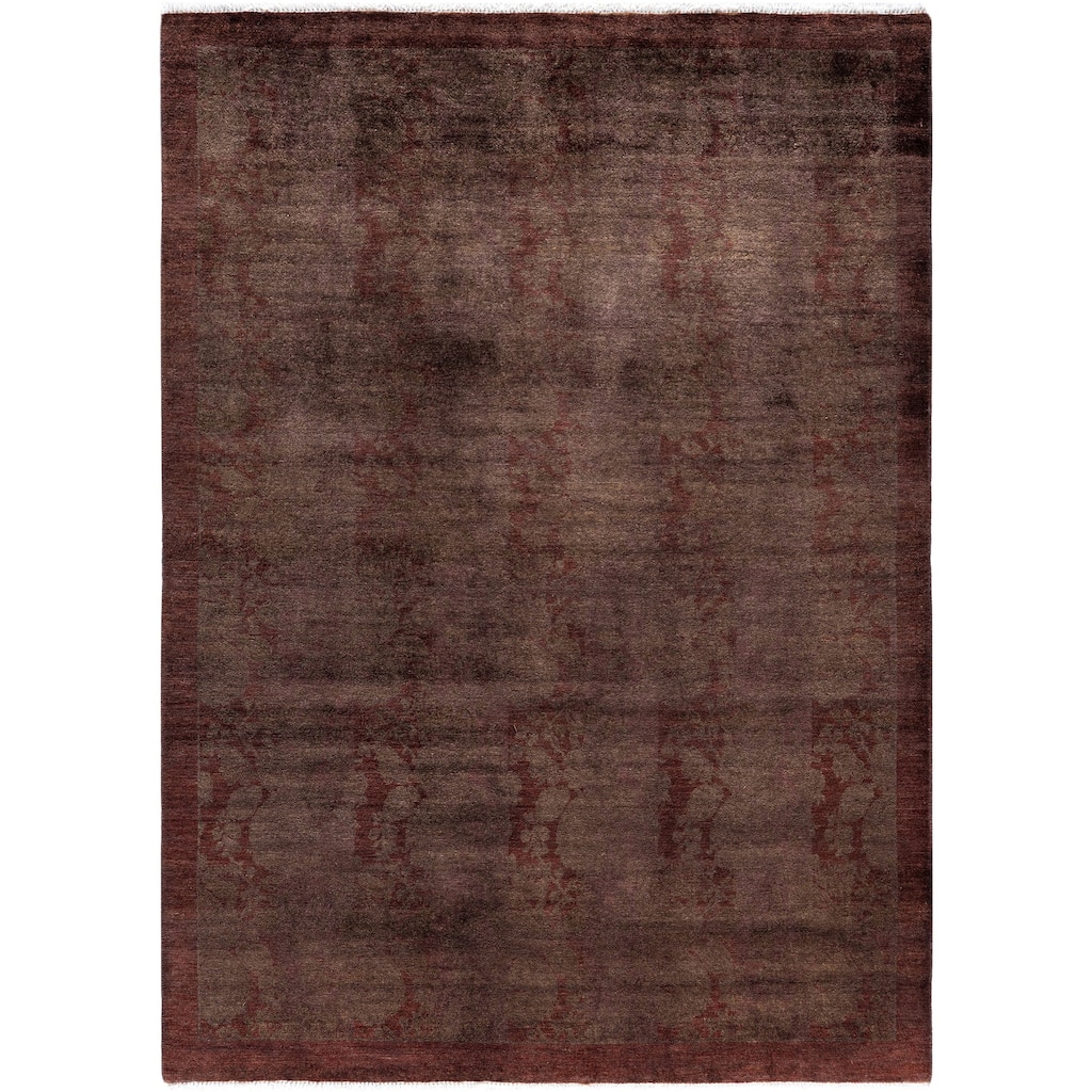 Overdyed One-of-a-Kind Hand-Knotted Area Rug - Brown - 4' 2" x 5' 7"