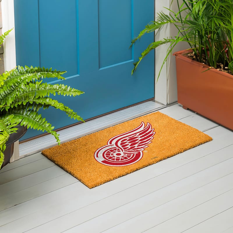 Detroit Red Wings Full Color Indoor/Outdoor Coir Mat - 28" x 16"