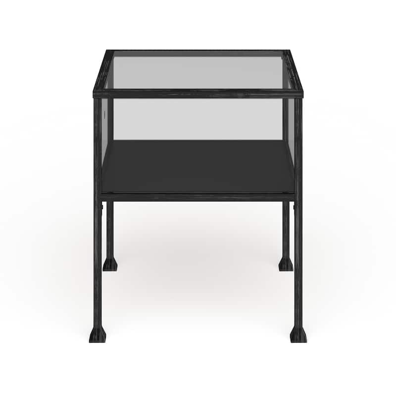 SEI Furniture Glenn Glass Display/ Terrarium Side Table