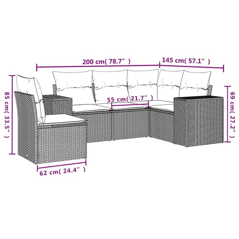 vidaXL Garden Sofa Set