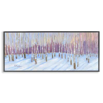 Stupell Niveous Birch Tree Grove Framed Giclee Art Design By Paul Brent