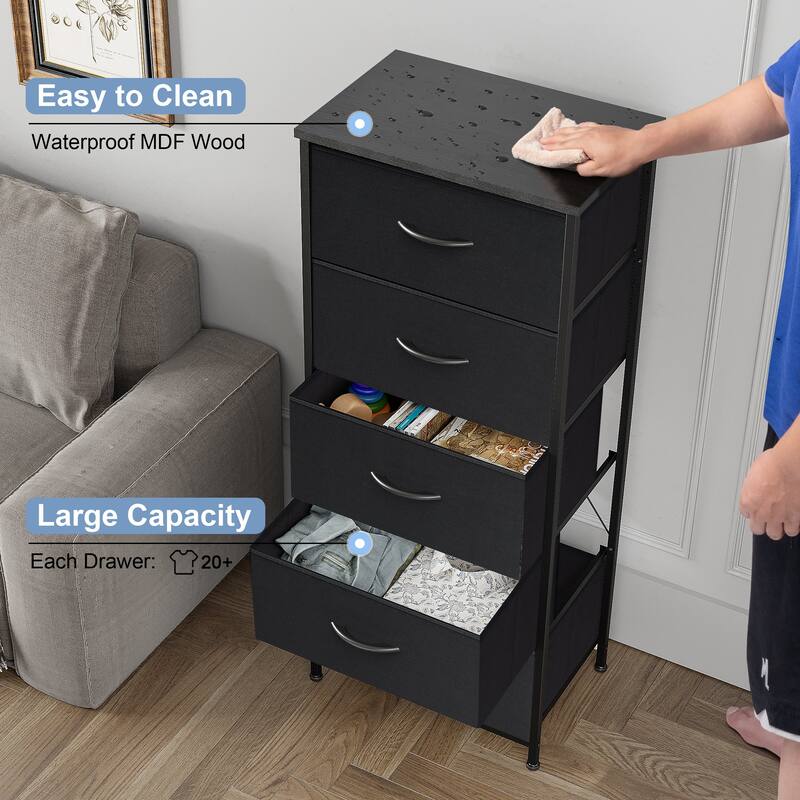 Crestlive Products Household 5-Drawer Vertical Dresser Storage Chest