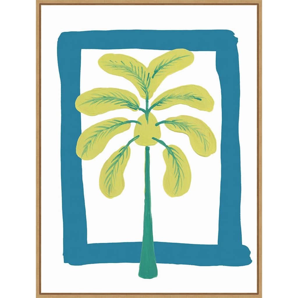 The New Oasis 3 by Bronwyn Baker Framed Canvas Wall Art Print - Sylvie Natural