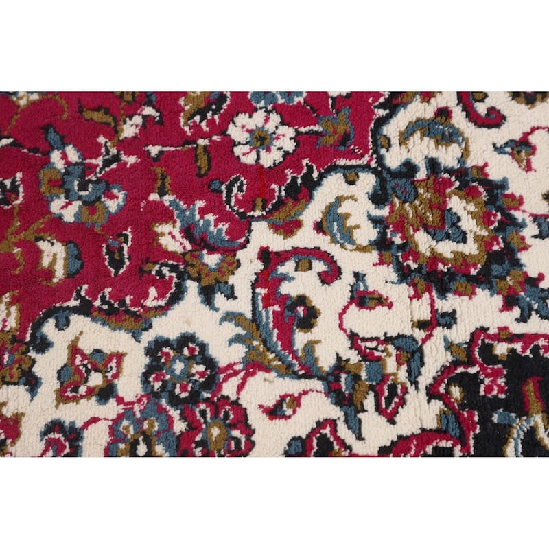 Floral Rose Kashan Turkish Area Rug Machine Made Carpet - 9'8" x 12'10"