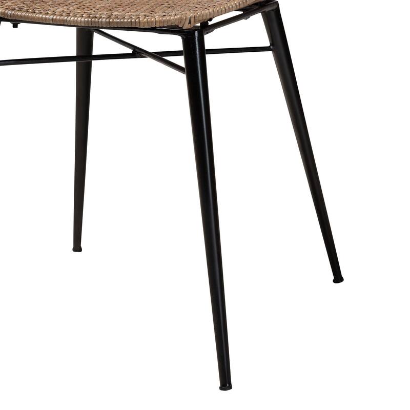 Sabelle Japandi Wood and Rattan Dining Set