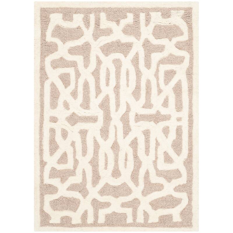 SAFAVIEH Handmade Cambridge Sissi Modern Wool Rug - 2' x 3' - Beige/Ivory
