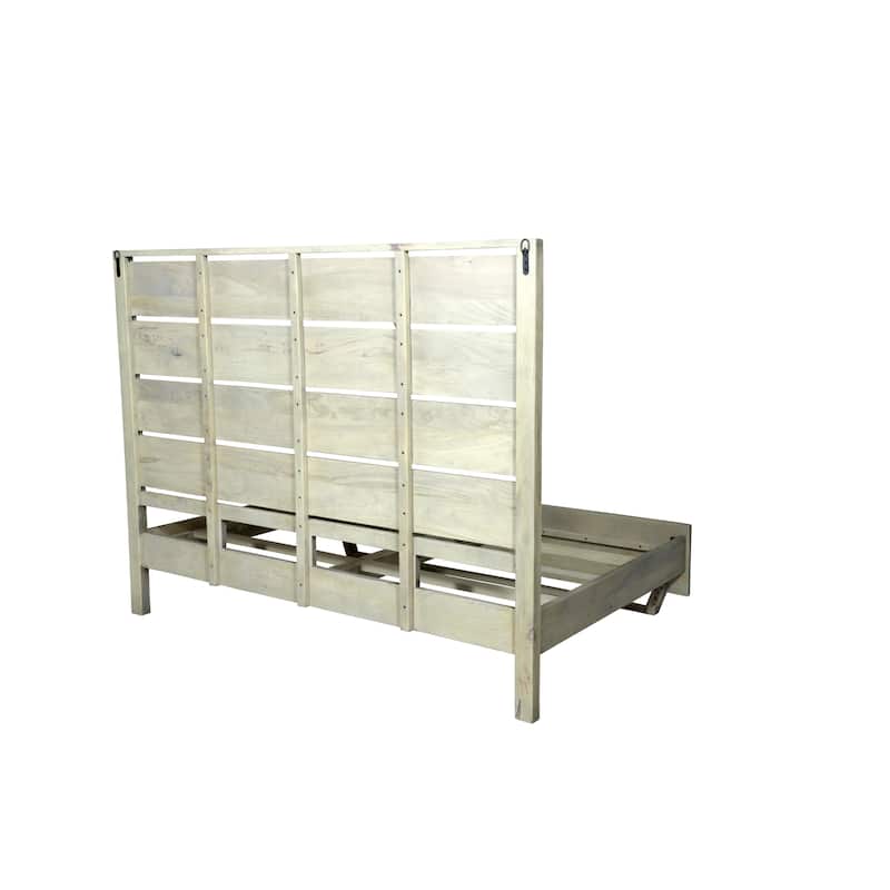King Panel Bed with Solid Wood Frame