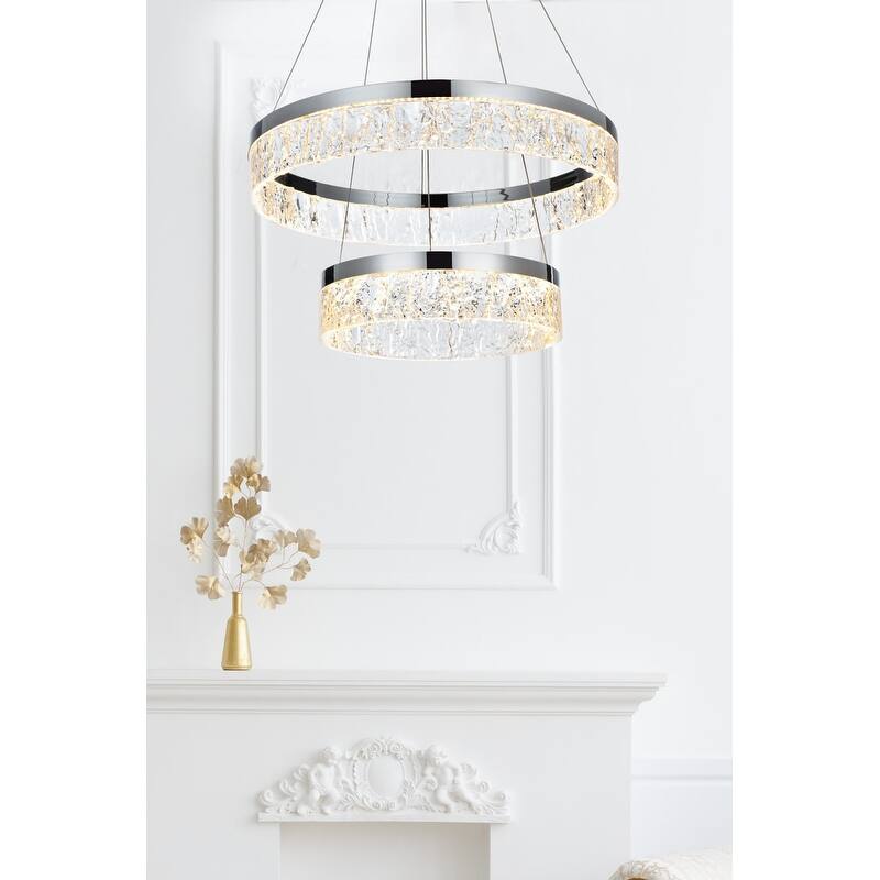 Elegant Lighting 2050G22 Linden 22" Wide LED Ring Chandelier - 3006