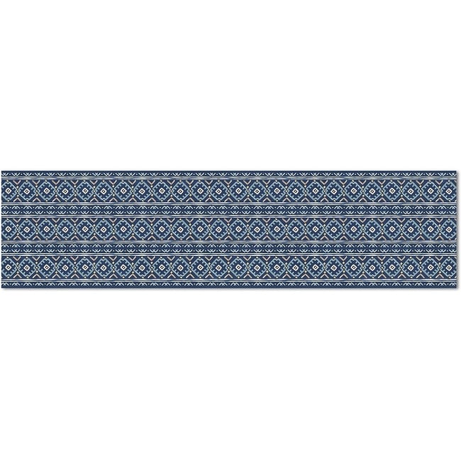 Lakeside Deco-Floormat, Decorative Mat, Designer Rug, Waterproof, Low Profile, Eco-Friendly Non Slip, Made in The USA (8' x 2')