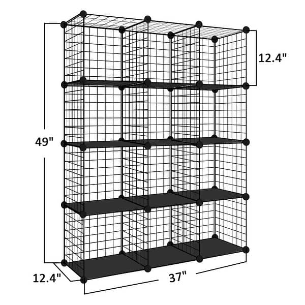 Grid Cubes Organizer Wire Storage Cube Shelves Bookcase Shelf Units