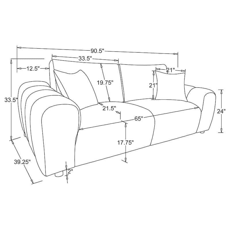 Burnett Chenille Upholstered Sofa Set