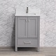 preview thumbnail 12 of 15, Prismosaic 24 in. Lunar Gray Vanity with Countertop & Splash, Single Sink Vanity & Single Hole Top