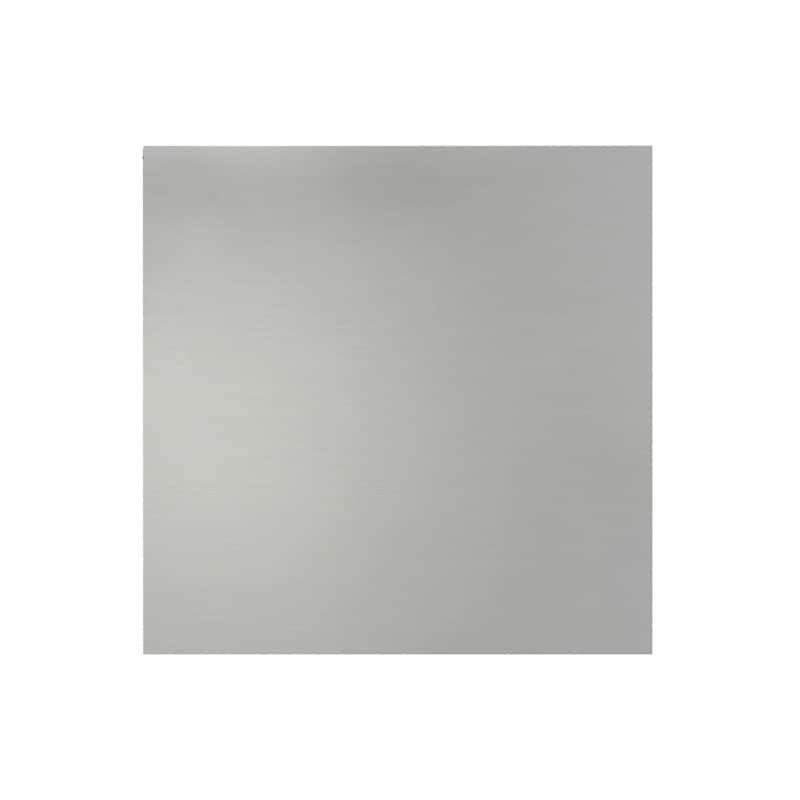 FASÄDE Flat Decorative Vinyl 2ft x 2ft Lay in Ceiling Panel in Brushed Aluminum (5 Pack) - 12in x 12in Sample - Brushed Aluminum