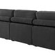 preview thumbnail 14 of 132, 118" W Corduroy L-shape Modular Sectional Sofa with Pillows