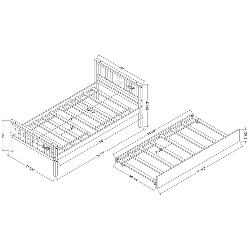 Twin Bed with Trundle