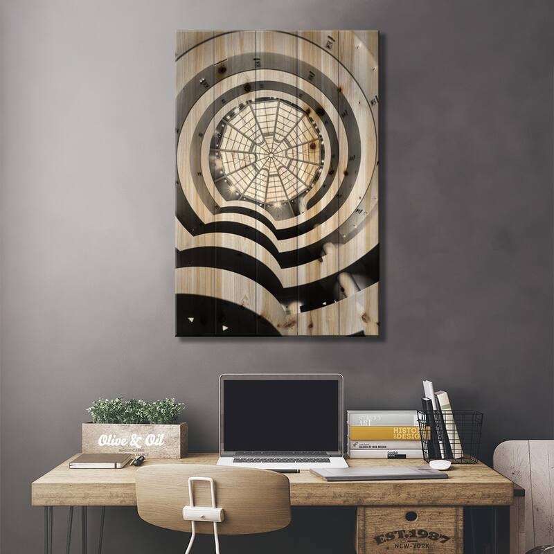 Main Gallery Skylight, Solomon R. Guggenheim Museum, New York City, New York, USA Print On Wood by Matteo Colombo - Multi-Color