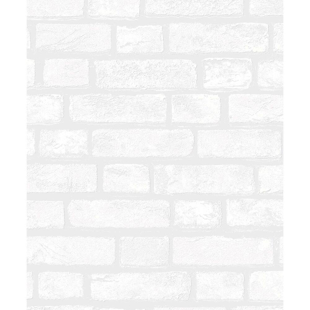 Seabrook Designs Off-White Vintage Brick Paintable Unpasted Wallpaper - 20.9 in. W x 33 ft. L