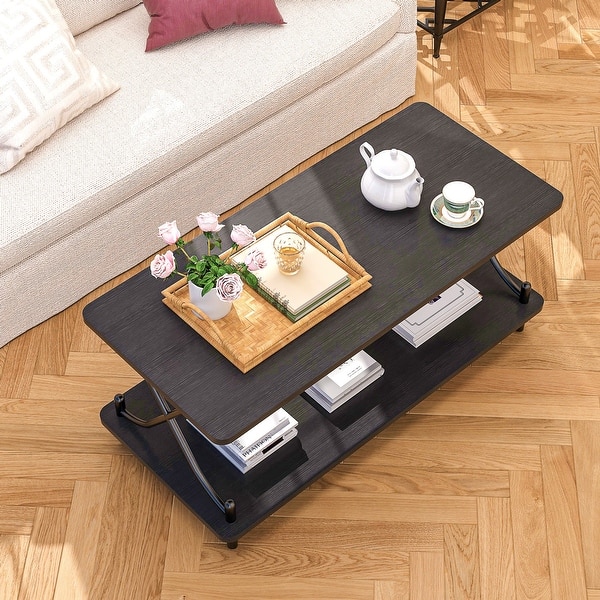 Aazon.co: VECELO Coffee Table with Storage and Open Shelves for Aazon.co: VECELO Coffee Table with Storage and Open Shelves for