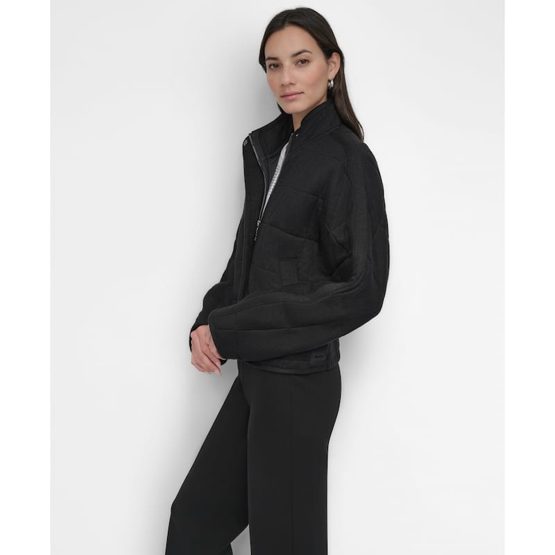 DKNY Quilted Zippered Jacket