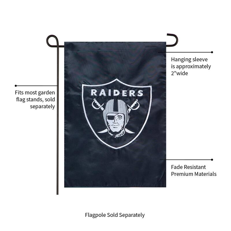 Applique Flag, Garden, Las Vegas Raiders