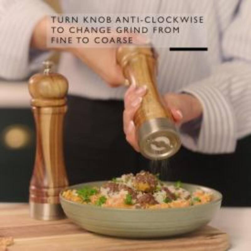 Cole & Mason Camden Acacia Salt or Pepper Mill 8"