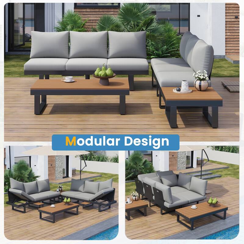 Outdoor Sectional Sofa Set Patio Conversation Set