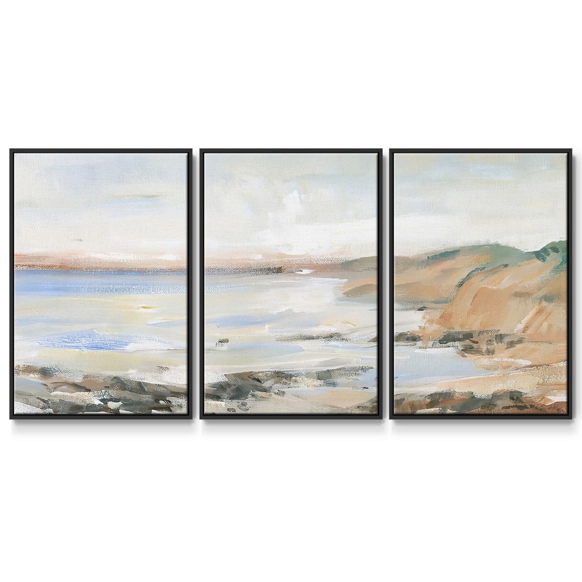 Shoreline Study II - Multi Piece Framed Canvas