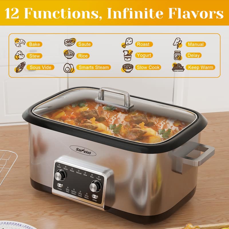 12-in-1 Digital Programmable Slow Cooker