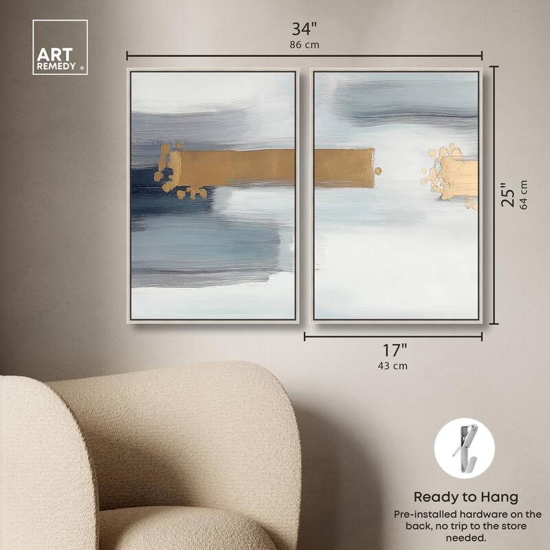 Azure Horizon III Canvas Set of 2 by Art Remedy