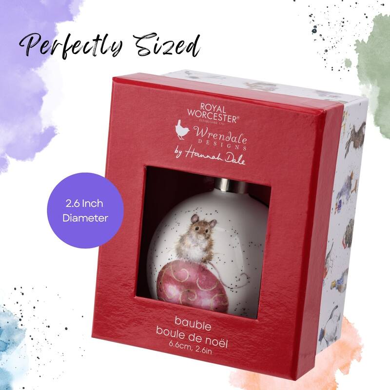 Royal Worcester Wrendale Designs Christmas Bauble