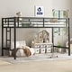 preview thumbnail 1 of 8, Twin Size Metal Loft Bed with Easy Climbing Ladder and Guardrails Black