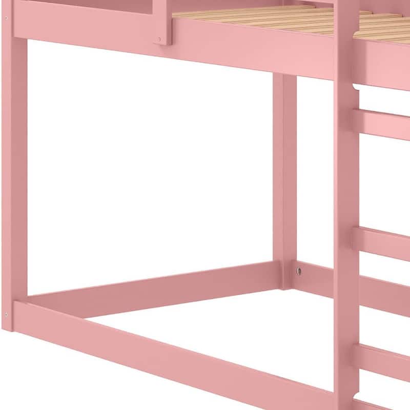 ACME Gaston II Twin Loft Bed in Pink Finish