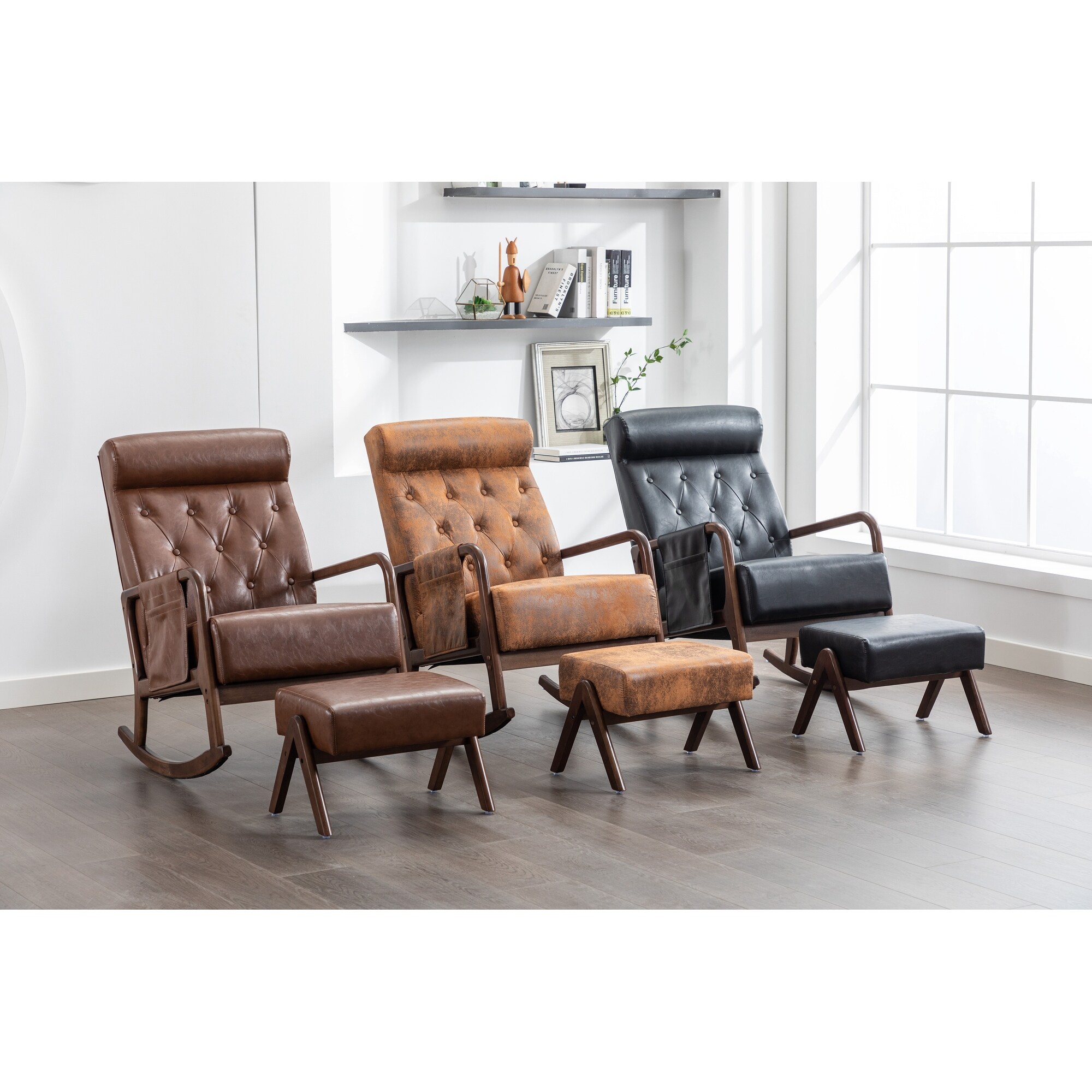 Rocking accent chair with ottoman discount