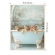 preview thumbnail 5 of 16, Blue Lagoon Lion Cubs by Niky Rahner Framed Canvas Wall Art 32 x 42 in
