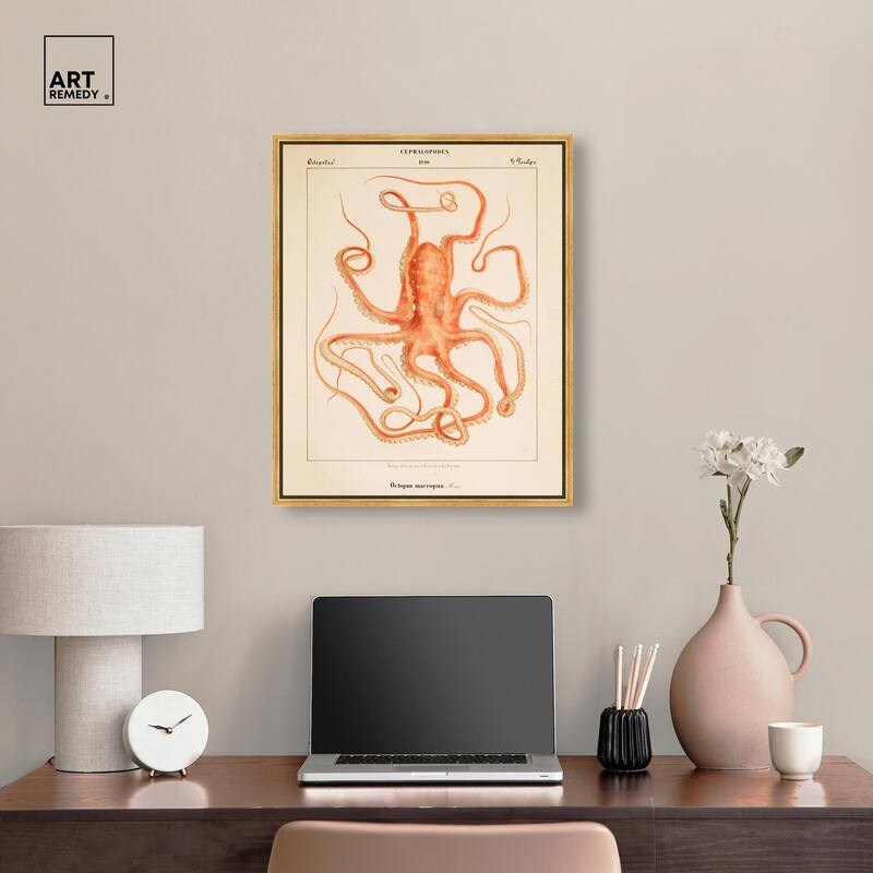 Verany The Octopus 1815 I Canvas by Art Remedy