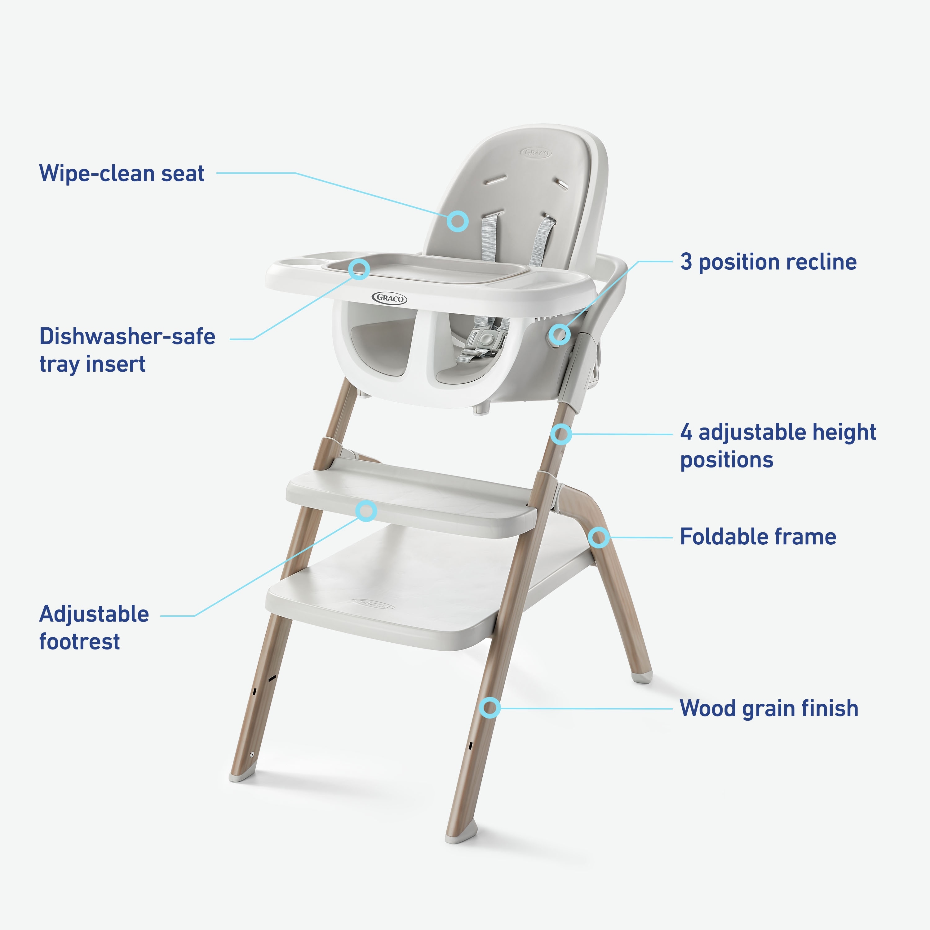 Graco Slim Snacker Compact High Chair Graco Slim Spaces