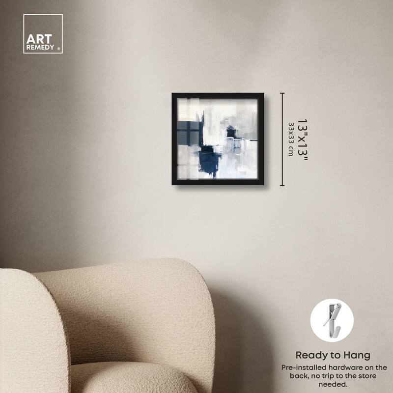 Porcelain Blue on White I Shadowbox by Art Remedy