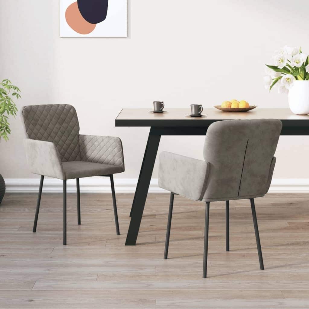vidaXL Dining Chairs 2 Pcs Accent Upholstered Chair for Living Room Velvet - 20.3" x 24" x 30.9"
